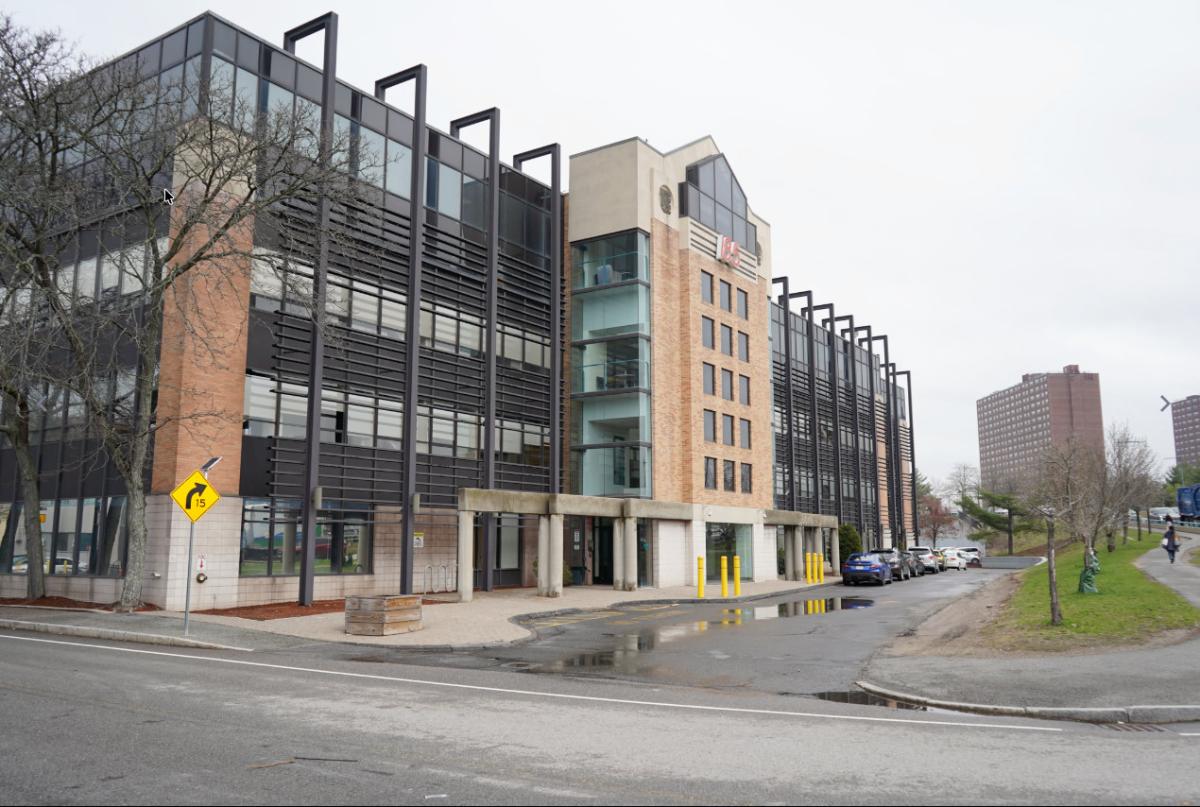 The AAVSO's office at 185 Alewife Brook Parkway, which served as the Association's headquarters from 2022 to 2026 during the transition to a fully remote organization. Photo by Brian Kloppenborg.